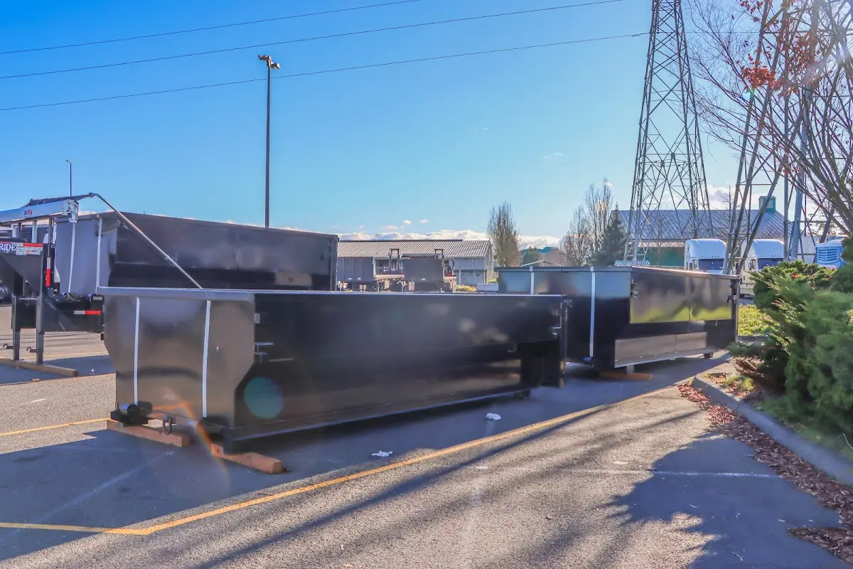 Roll-off dumpster ready for waste disposal at job site for Cleanout Dumpster Rental in Fruitridge Pocket